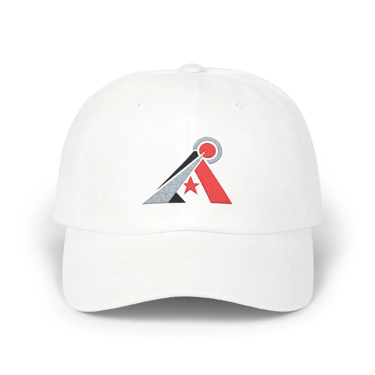 Arizona Baseball embroidered dad cap in Red, Grey & Black, front view