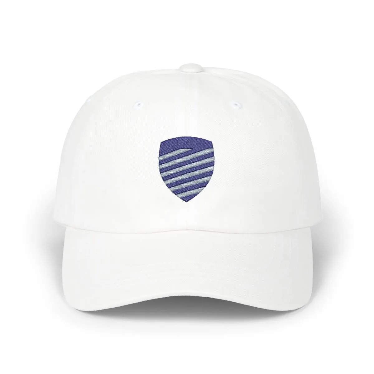 Kansas City Soccer embroidered dad cap in Navy & Grey, front view