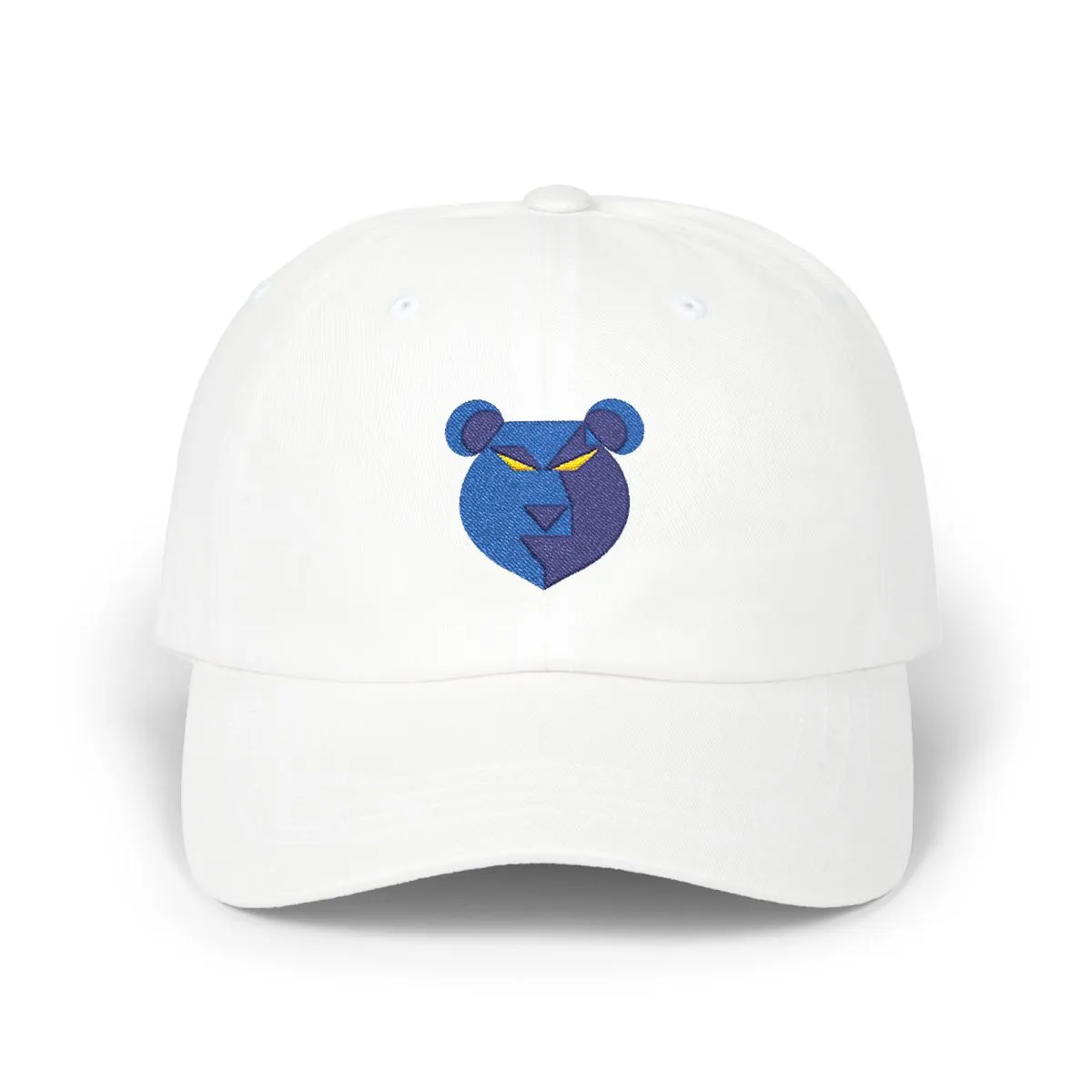 Memphis Basketball embroidered dad cap in Royal, Navy & Gold, front view