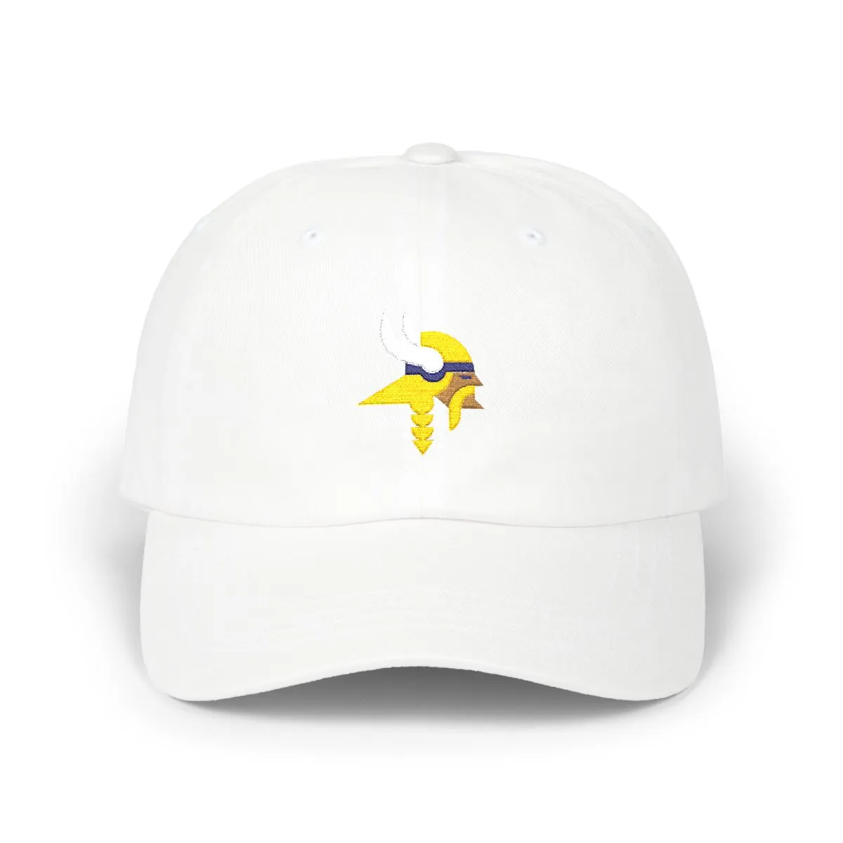 Minnesota Football embroidered dad cap in Gold, White & Old Gold, front view
