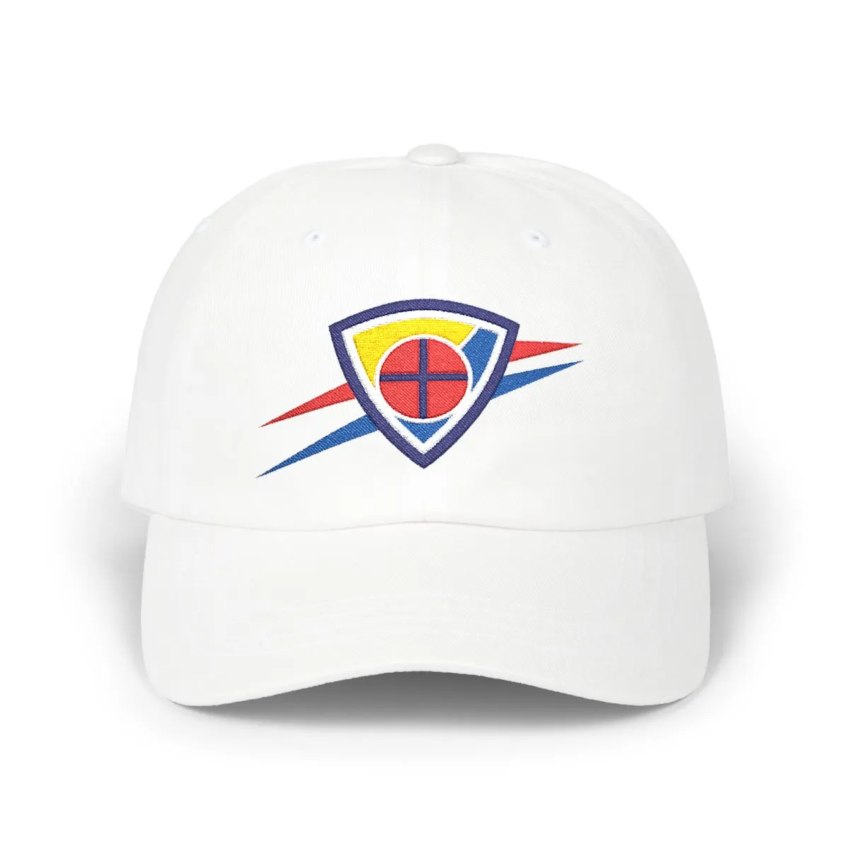Oklahoma City Basketball embroidered dad cap in Navy, Red & White, front view